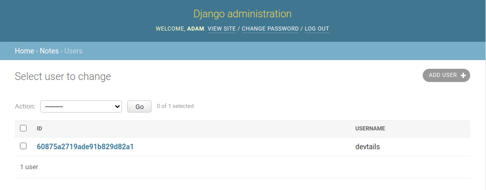 Django Admin List Users